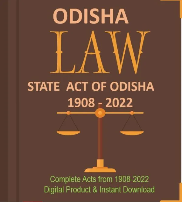 State Acts of Odisha showing year-wise state laws from 1908 to 2022 in a legal information graphic