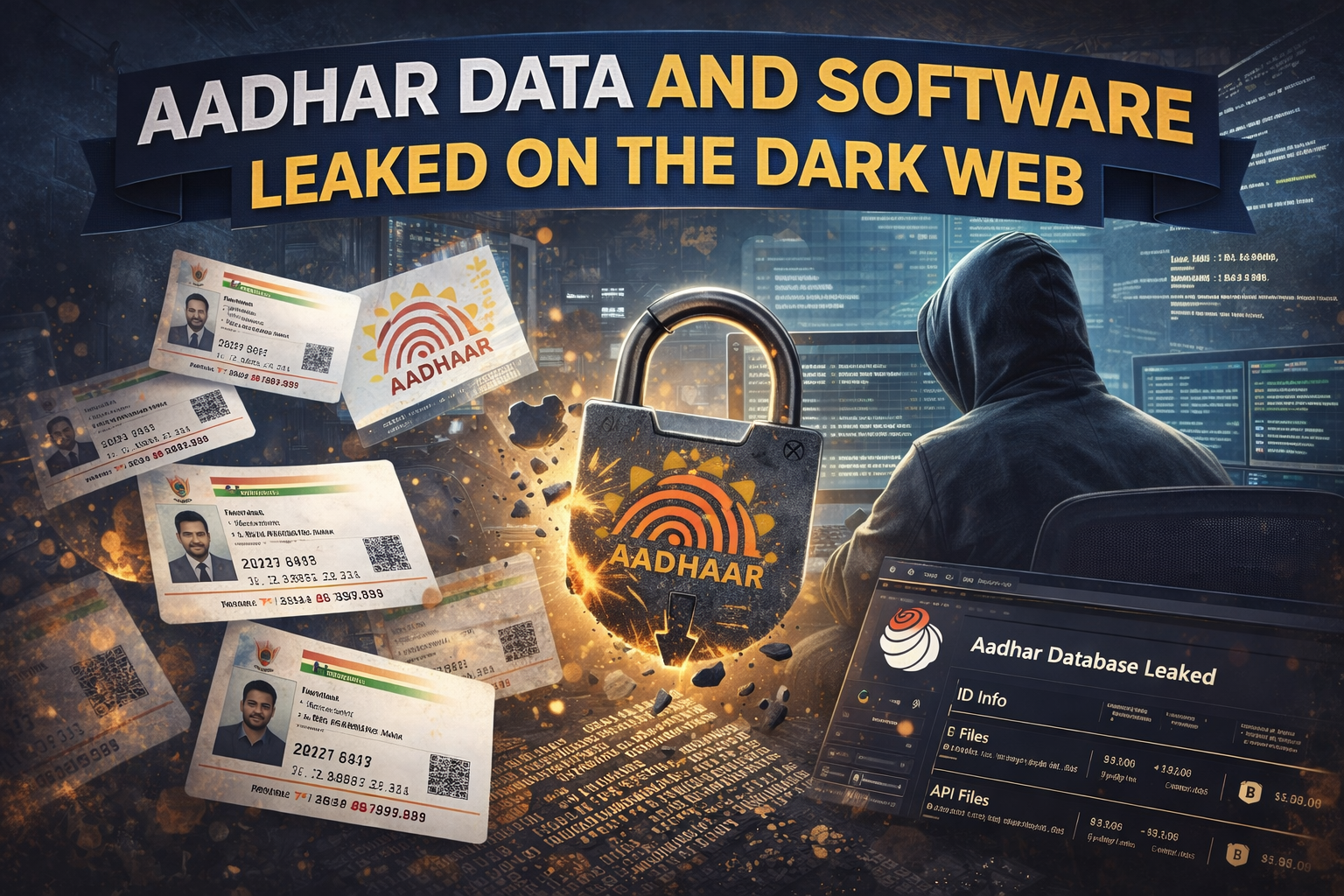 AADHAR DATA AND SOFTWARE LEAKED ON THE DARK WEB