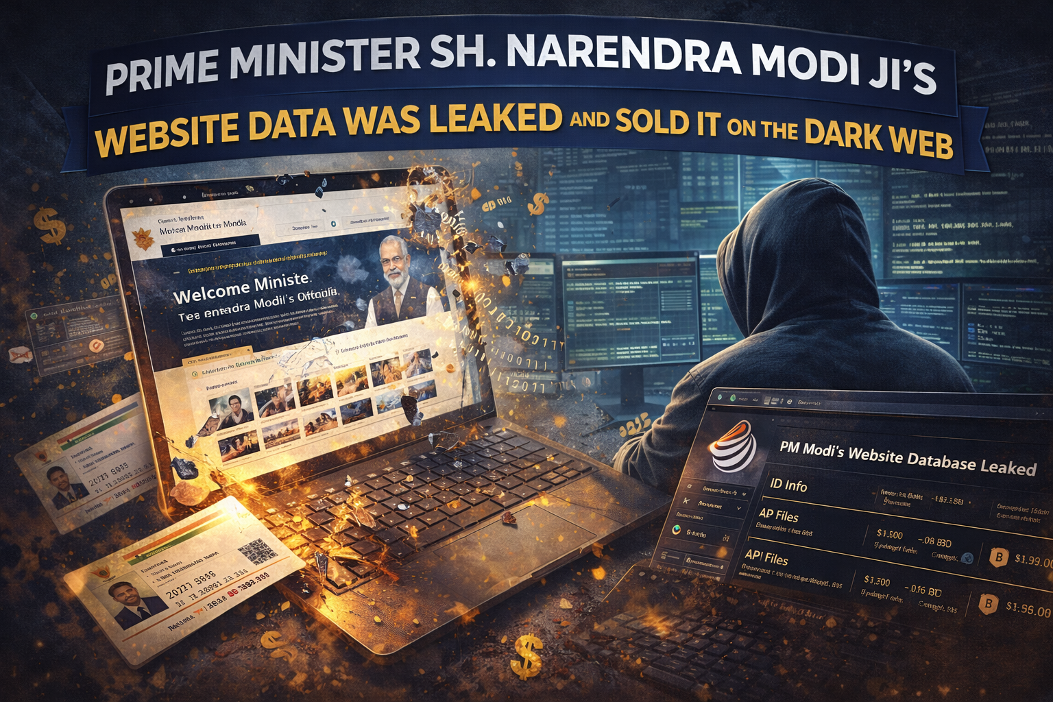 Prime Minister Sh. Narendra Modi Ji’s website data was leaked and sold it on the Dark Web