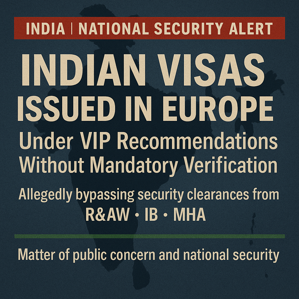 National Security Matter Visa Issuance Irregularities