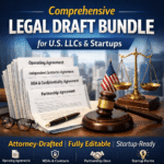 Comprehensive legal draft bundle for U.S. LLCs and startups featuring attorney-drafted business contracts and compliance documents