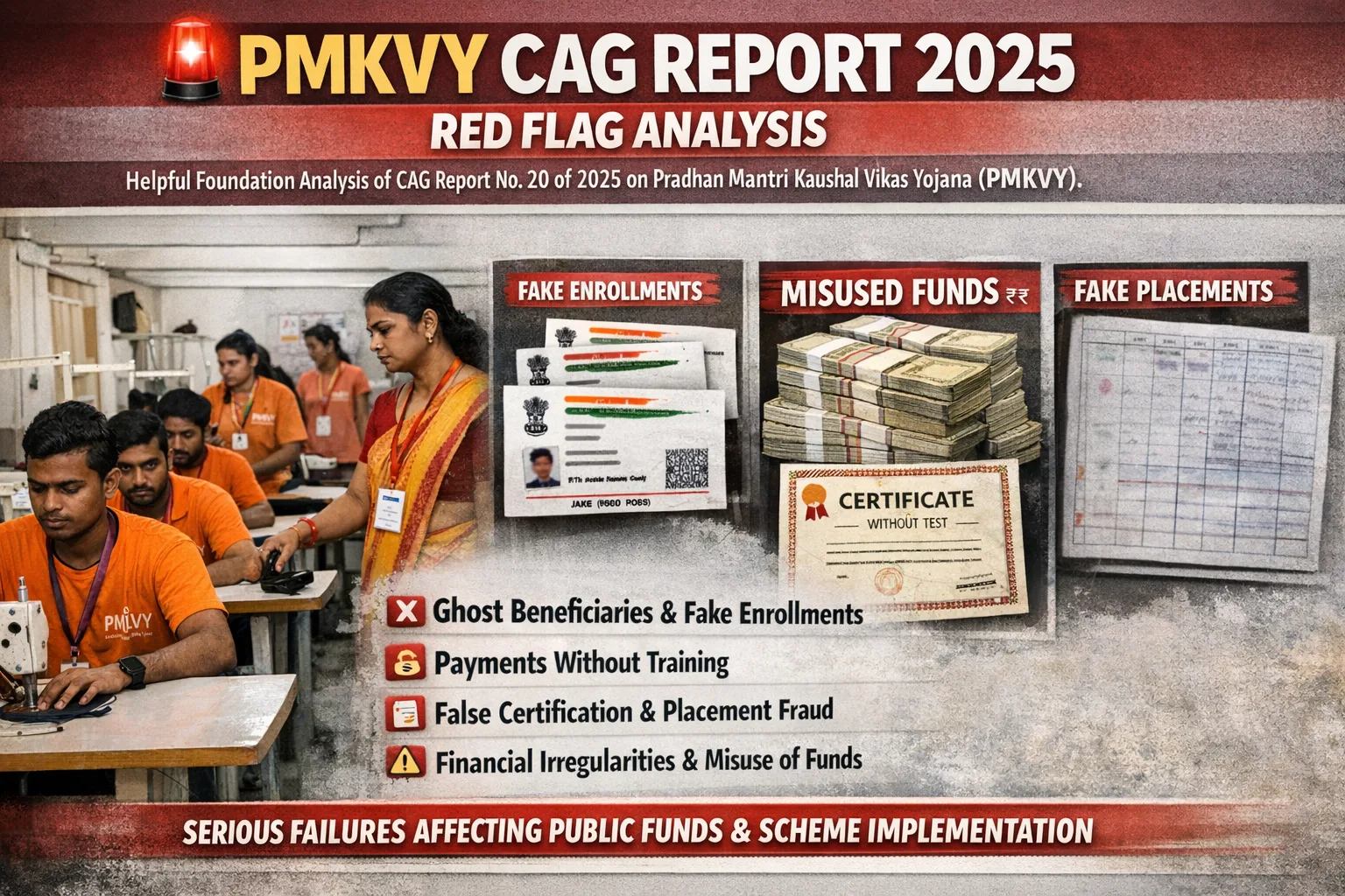 PMKVY CAG Report 2025: Major Irregularities, Data Duplication and Public Fund Concerns