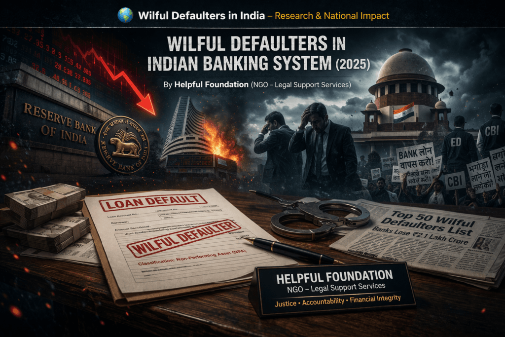 Wilful Defaulters in India research data showing bank-wise exposure and national impact analysis