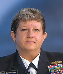 Danelle Barrett, retired U.S. Navy Rear Admiral, cybersecurity leader, and Boston University alumna.