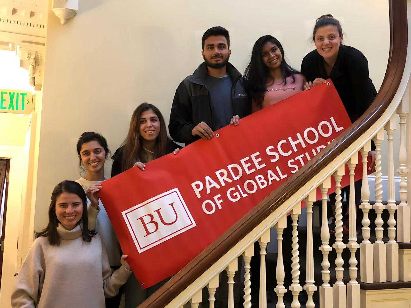 Students at Boston University's Pardee School of Global Studies, which offers courses in intelligence, national security, and international affairs.