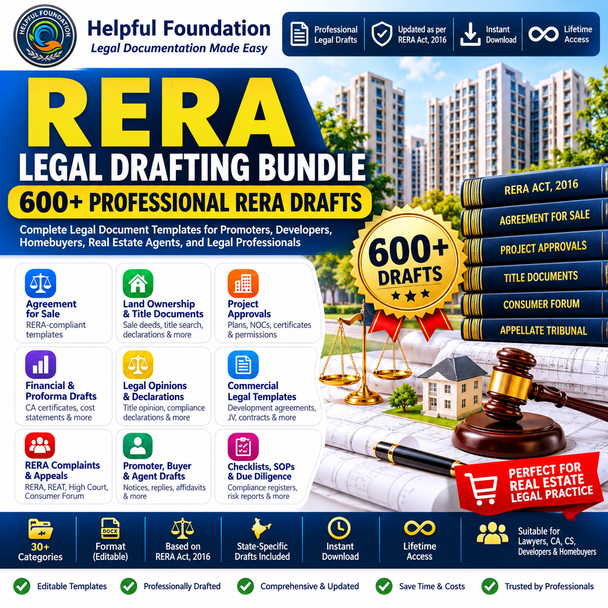 RERA Legal Drafting Bundle β 600+ Professional RERA Legal Drafts by Helpful Foundation